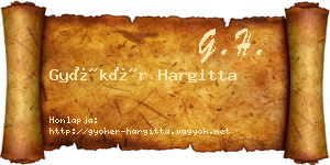 Gyökér Hargitta névjegykártya